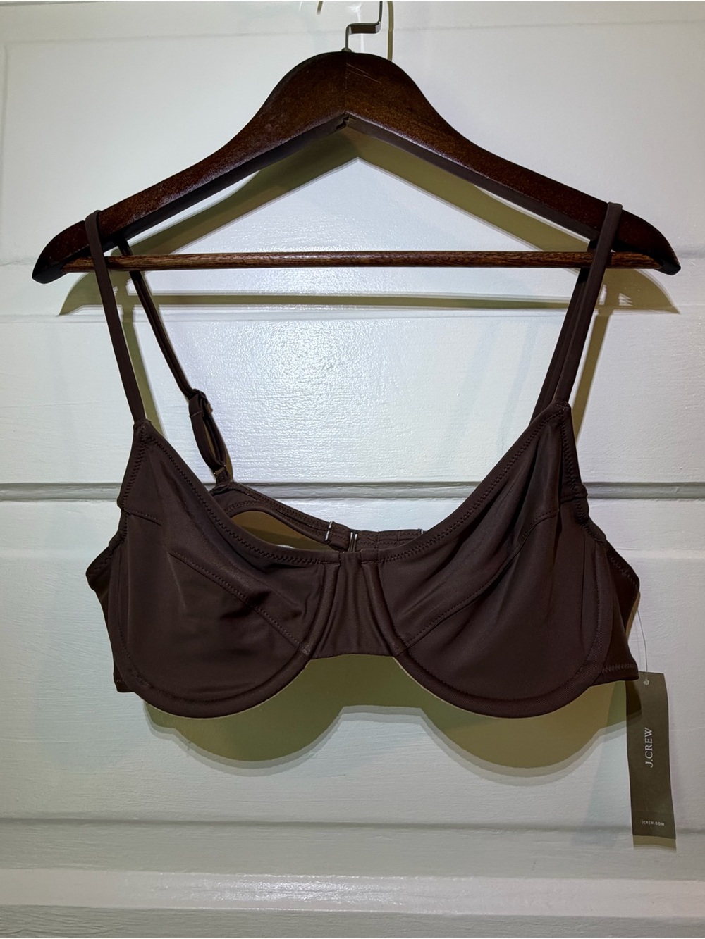 J. Crew 1993 Dark Brown Underwire Bikini Top